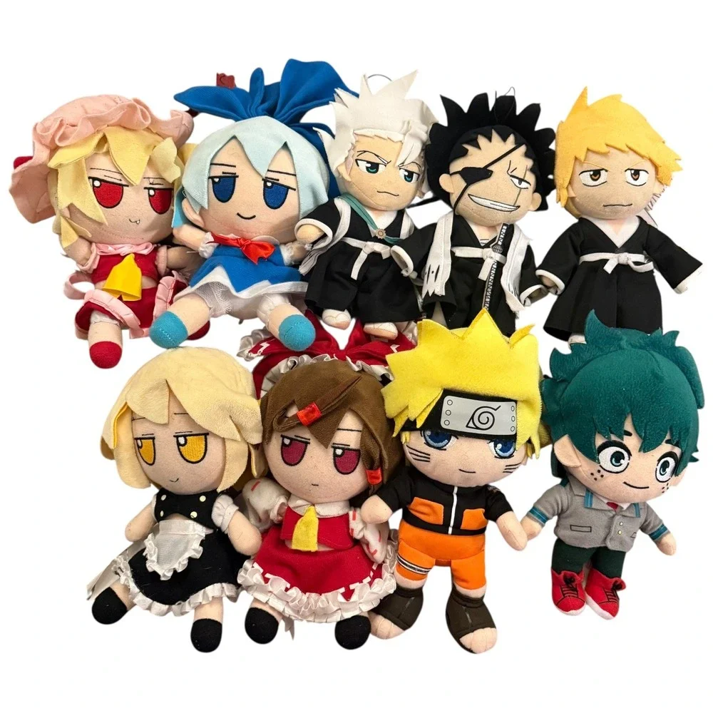 Anime‎ Plush Lot of 9 – Naruto, Bleach, My Hero Academia, Touhou Project Dolls